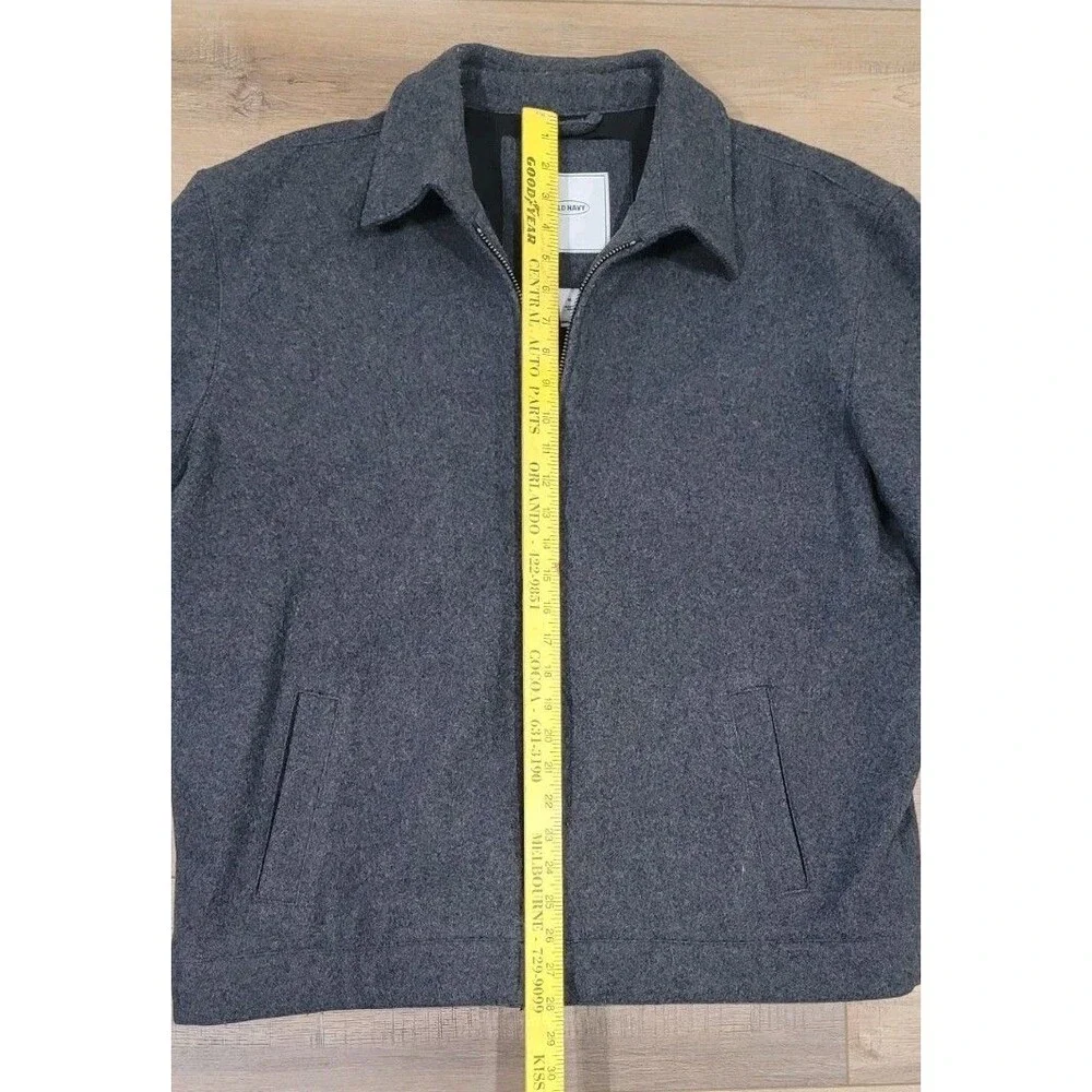 Old Navy Gray Wool Jacket Mens Size XL Full Zip Up Winter Stylish